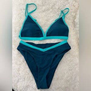 Teal and Aqua Women's Bikini Set